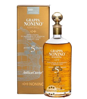 Grappa Nonino Riserva Antica Cuvée 5 Jahre (43 % vol., 0,7 Liter) (43 % vol., hide)