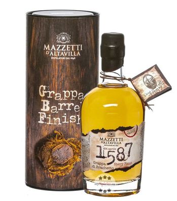 Mazzetti 1587 Grappa di Brachetto Sherry Finish (43 % Vol., 0,5 Liter) (43 % Vol., hi