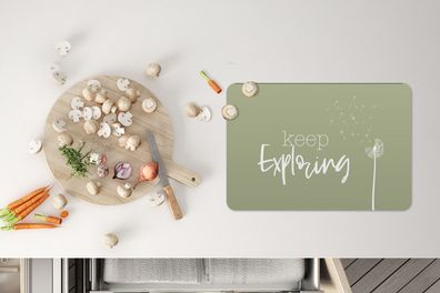 Placemats Vinyl - 6 stuks - 45x30 cm - Sprichwörter - Zitate - Auf Entdeckungsreise g