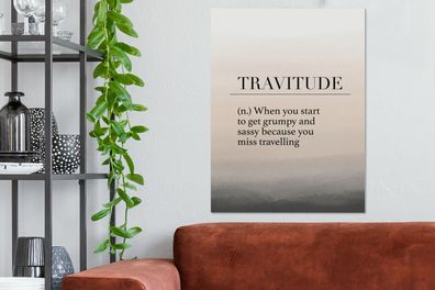 Leinwandbilder - 60x80 cm - Sprichwörter - Zitate - Wenn du anfängst, mürrisch und fr
