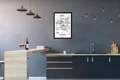 Poster - 40x60 cm - Stadtplan Rotterdam (Gr. 40x60 cm)