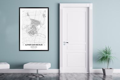 Poster - 80x120 cm - Stadtplan Die Niederlande Alphen aan de Rijn (Gr. 80x120 cm)