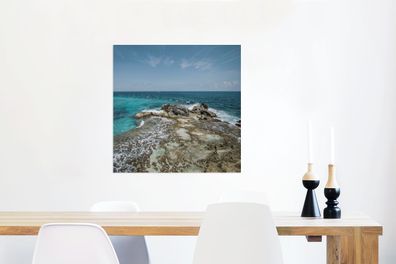 Glasbilder - 50x50 cm - Isla Mujeres mit Meerblick (Gr. 50x50 cm)