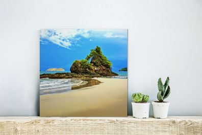 Glasbilder - 20x20 cm - Paradies am Strand von Costa Rica (Gr. 20x20 cm)