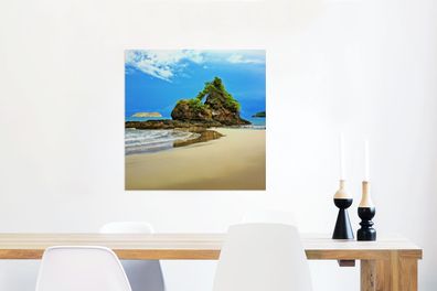 Glasbilder - 50x50 cm - Paradies am Strand von Costa Rica (Gr. 50x50 cm)