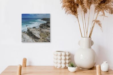 Leinwandbilder - 20x20 cm - Küstenlinie der nordamerikanischen Insel Isla Mujeres
