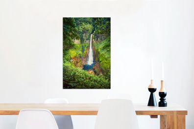 Leinwandbilder - 60x90 cm - Wasserfall im Dschungel von Costa Rica (Gr. 60x90 cm)