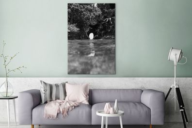 Leinwandbilder - 90x140 cm - Loch in der Wand in der Natur von Costa Rica in schwarz