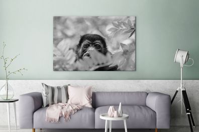 Leinwandbilder - 140x90 cm - Porträt eines Brüllaffen in der Natur von Costa Rica in