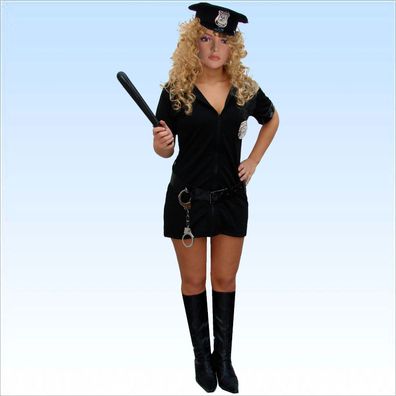 Sexy Politesse Polizei Cop Kostüm GOGO Gr. 36-38 Polizistin Faschingskostüm Gogo