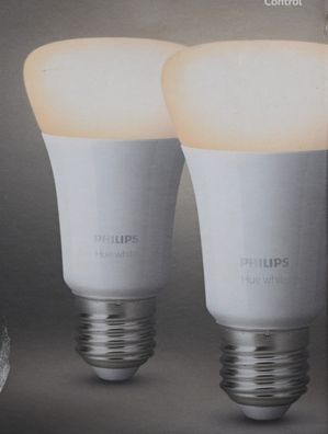Philips Hue White E27 LED Lampe Doppelpack, dimmbar, warmweißes Licht