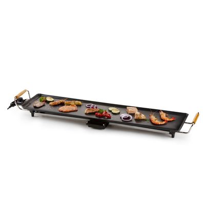 XXL Teppanyaki Grillplatte Tischgrill 90 x 22cm DOMO schwarz