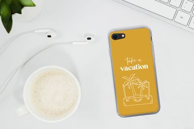 Hülle für iPhone 7 - Sprichwörter - Zitate - Urlaub machen - Palme - Silikonen