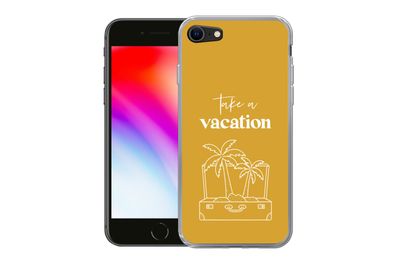 Hülle für iPhone 8 - Sprichwörter - Zitate - Urlaub machen - Palme - Silikonen