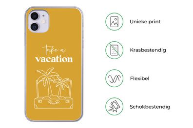 Hülle für iPhone 11 - Sprichwörter - Zitate - Urlaub machen - Palme - Silikonen