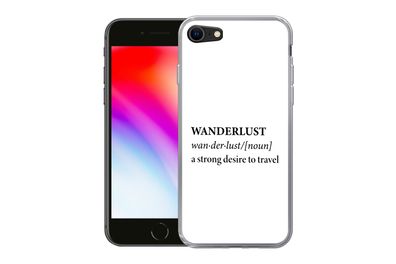 Hülle für iPhone SE 2020 - Sprichwörter - Zitate - Eine starke Reiselust - Fernweh -