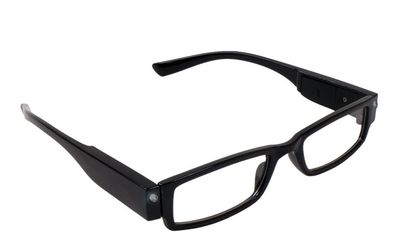 Lesebrille + 3,5 dpt schwarz Lesehilfe Sehhilfe Lesebrillen LED Brille B-Ware
