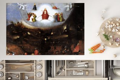 Herdabdeckplatte - 78x52 cm - Das Jüngste Gericht - Gemälde von Hieronymus Bosch