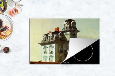 Herdabdeckplatte - 80x52 cm - Haus an der Eisenbahn - Edward Hopper