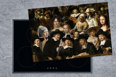 Herdabdeckplatte - 78x52 cm - Alte Meister - Gemälde - Collage