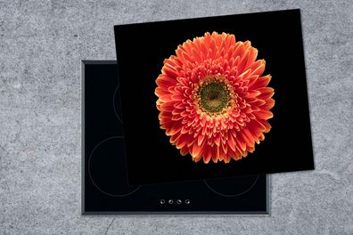 Herdabdeckplatte - 75x52 cm - Gerbera - Blume - Rot
