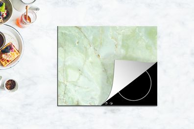 Herdabdeckplatte - 65x52 cm - Marmor - Jade - Grün