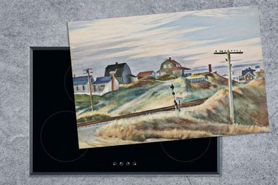 Herdabdeckplatte - 78x52 cm - Ferienhäuser in North Truro - Edward Hopper
