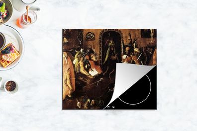 Herdabdeckplatte - 75x52 cm - Hölle, rechter innerer Flügel des Triptychons des Jüngs