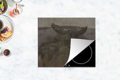 Herdabdeckplatte - 75x52 cm - Die Hölle und die Sintflut - Gemälde von Hieronymus Bos