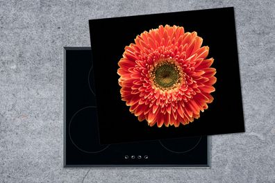 Herdabdeckplatte - 60x52 cm - Gerbera - Blume - Rot
