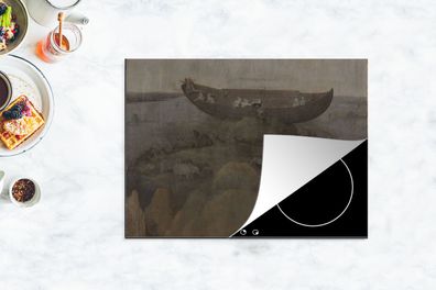 Herdabdeckplatte - 70x52 cm - Die Hölle und die Sintflut - Gemälde von Hieronymus Bos