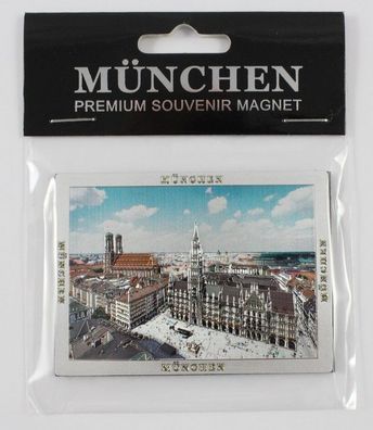 München Germany Souvenir Magnet Laser Marienplatz Frauenkirche 7,5 cm
