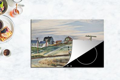 Herdabdeckplatte - 80x52 cm - Ferienhäuser in North Truro - Edward Hopper