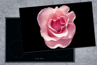 Herdabdeckplatte - 90x52 cm - Rose - Blume - Rosa