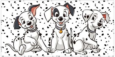 Disney 101 Dalmatiner Lucky Patch Hundewelpen gepunktet Kinder Handtuch Strandtu