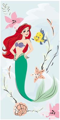 Disney Prinzessin Ariel die kleine Meerjungfrau Kinder Handtuch Strandtuch Badet