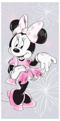 Disney Minnie Mouse "Beautiful" Maus im rosa Kleid Blumen Kinder Handtuch Strand