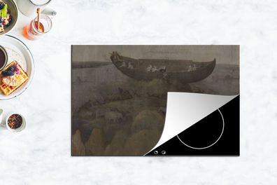 Herdabdeckplatte - 80x52 cm - Die Hölle und die Sintflut - Gemälde von Hieronymus Bos