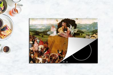 Herdabdeckplatte - 80x52 cm - Heuwaage Mitteltafel des Triptychons - Gemälde von Hier