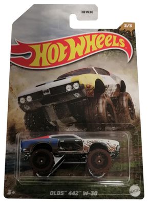 Mattel Hot Wheels Mud Runner HDH09 Olds 442 W-30 Modellfahrzeug Geländewagen meh