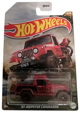 Mattel Hot Wheels Mud Runner HDH08 `67 Jeepster Commando Modellfahrzeug Geländew