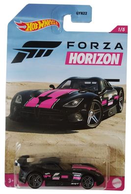 Mattel GRP33 Hot Wheels Forza Horizon Sportwagen Modell SRT Viper GTS-R, schwarz