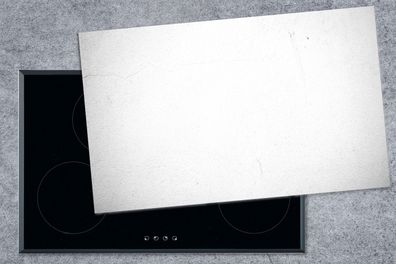 Herdabdeckplatte - 85x52 cm - Betonstruktur - schwarz und weiß