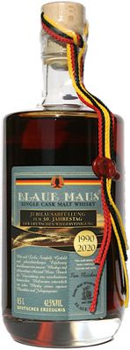 Blaue Maus, Single Malt Whisky, 30 J., Wiedervereinigungs-Edition, 0,5L, 42,5% Vol.