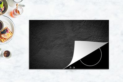 Herdabdeckplatte - 90x52 cm - Betonstruktur - schwarz und weiß