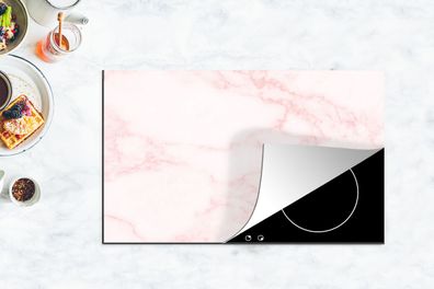 Herdabdeckplatte - 85x52 cm - Marmor - Textur - Rosa - Schick