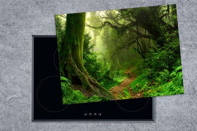 Herdabdeckplatte - 70x52 cm - Dschungel - Pfad - Nepal