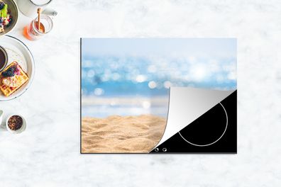 Herdabdeckplatte - 70x52 cm - Strand - Meer - Sand
