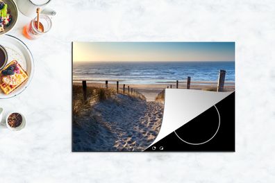 Herdabdeckplatte - 78x52 cm - Strand - Meer - Niederlande