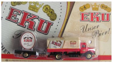 EKU Brauerei Nr.31 - Unser Bier - Krupp Mustang - Hängerzug Oldie mit Plakatwand